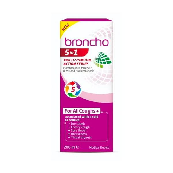 Bronchostop Broncho Stop 5 In 1 Cough Syrup 200Ml