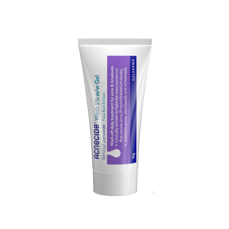 Acnecide 5% Benzoyl Peroxide Acne Treatment Wash Gel 50g