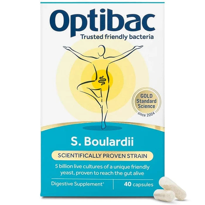 Optibac Probiotics S.Boulardii 40 Capsules | Probiotic Yeast Supplement Ireland | Chemco Pharmacy