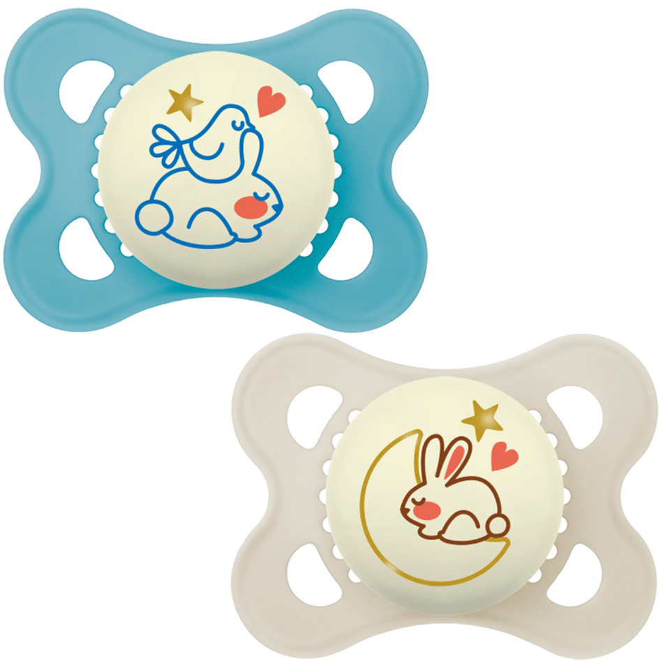 MAM Original Pure Night Soother 2-6 Months | 2 pack glow in the dark