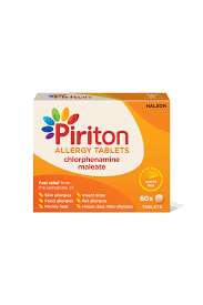 Piriton Tablets Chlorphenamine 4mg 60pk