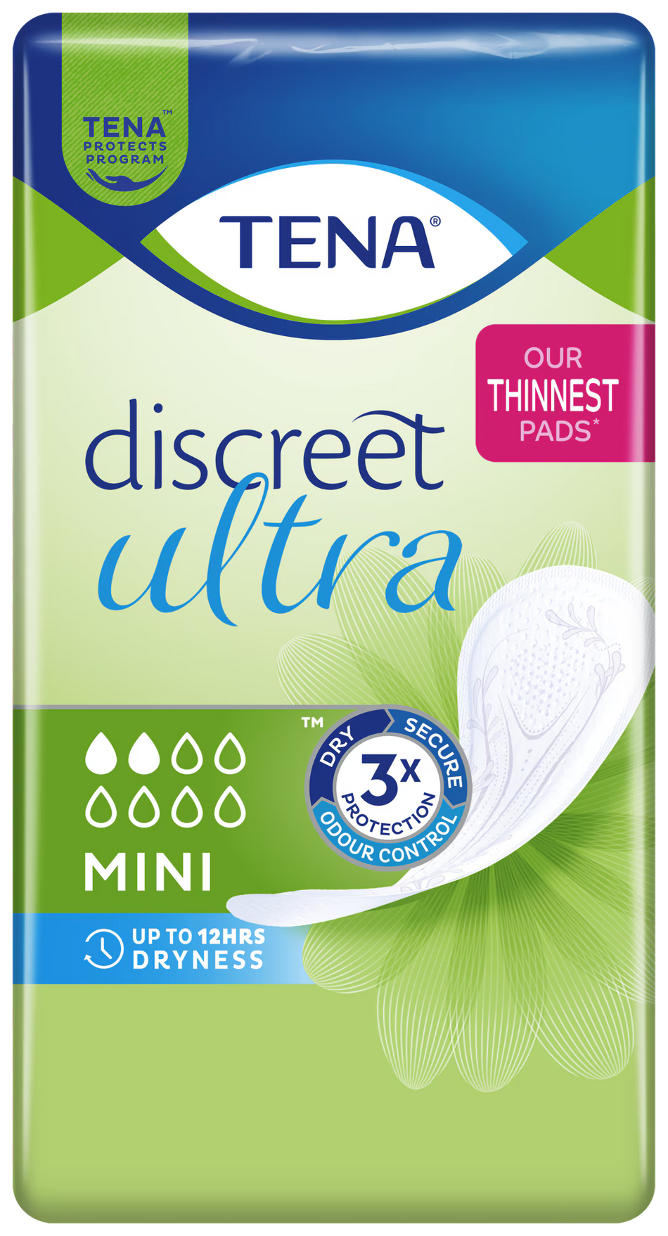 TENA Discreet Ultra Mini Incontinence Pads (Pack of 20)