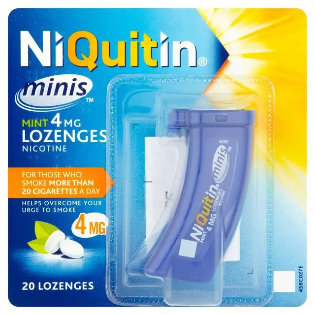 NIQUITIN MINIS 4MG MINT LOZENGES 20PK