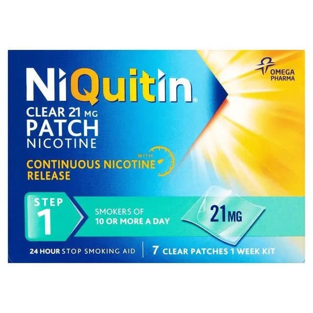 NIQUITIN CLEAR STEP 1: 21MG PATCH 7PK